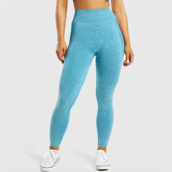 Gymshark FLEX HIGH WAISTED LEGGINGS blue Size S - Picture 2 of 10